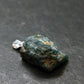 Extremely Rare Rough Grandidierite Silver Pendant From Madagascar - 0.9" - 2.94 Grams