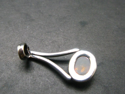 Natural Cognac Color Baltic Amber 925 Silver Pendant - 1.1" - 1.67 Grams