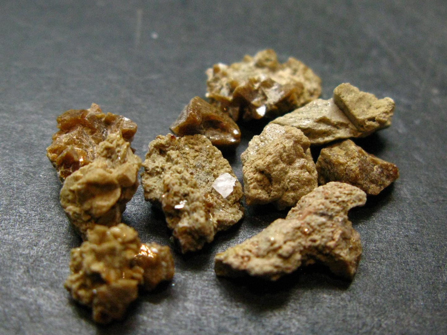 Rare Lot of 10 Monazite Crystals From Brazil - 6.62 Grams