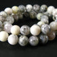 Merlinite Moss Agate Necklace Beads From Brazil - 19" - 8mm Round Beads