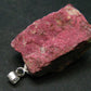 Rare Raw Deep Pink Thulite Silver Pendant From Norway - 1.3" - 6.91 Grams