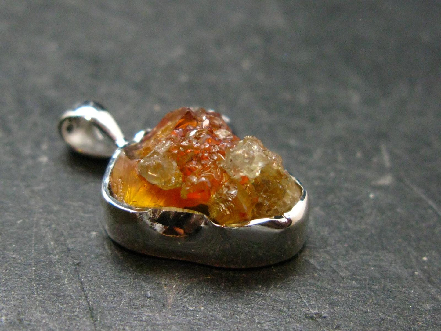 Zincite Zinkite Crystal 925 Silver Pendant From Poland - 0.9" - 3.64 Grams