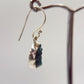 Grandidierite Earrings Blue Green Gemstone Dangle Earrings Raw Stone Silver Jewelry Gift