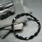 Black Tourmaline Genuine Bracelet ~ 7 Inches ~ Elongated & Round Beads