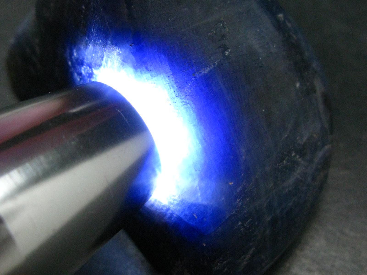 Blue Sapphire Corundum Polished Stone From Guinea - 3.9" - 276 Grams