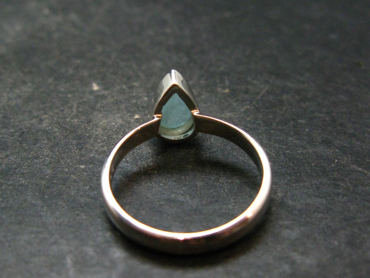 Extremely Rare Grandidierite Silver Ring From Madagascar - Size 8 - 2.49 Grams