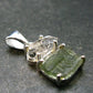 Moldavite & Herkimer Diamond Silver Pendant - 1.0" - 2.40 Grams
