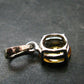 Yellow Citrine Gem Facetted Sterling Silver Pendant From Brazil - 0.8" - 1.47 Grams