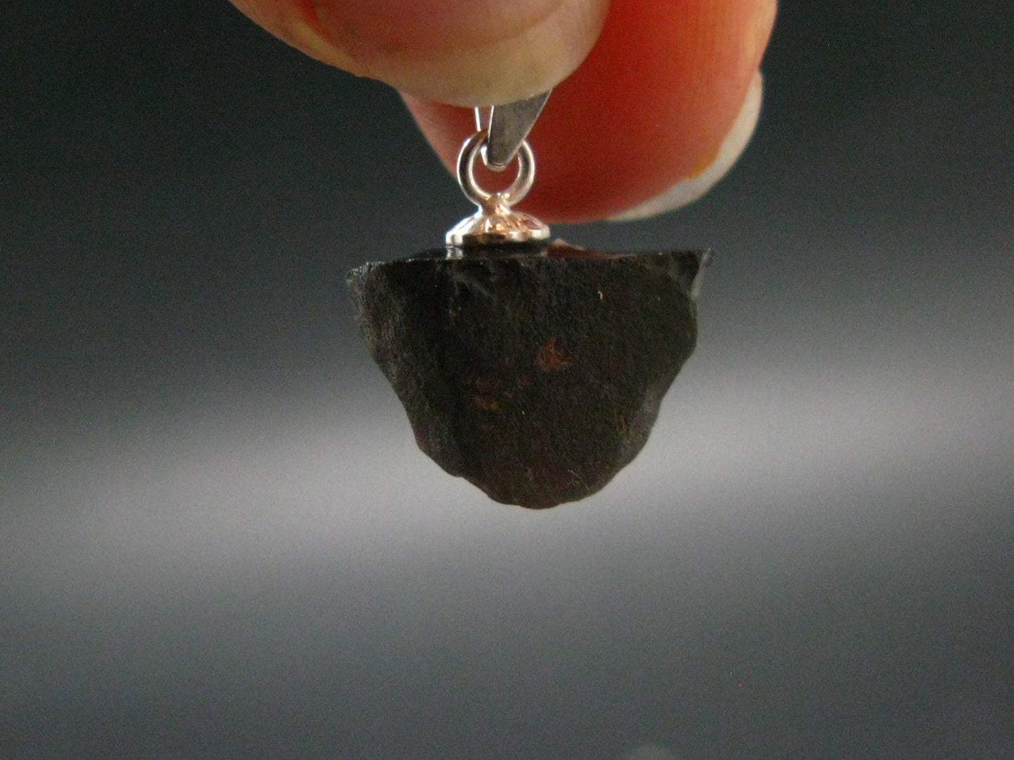 Rare Saffordite Cintamani Stone Pseudotektite Pendant from Arizona USA - 7.45 Carats - 0.7"