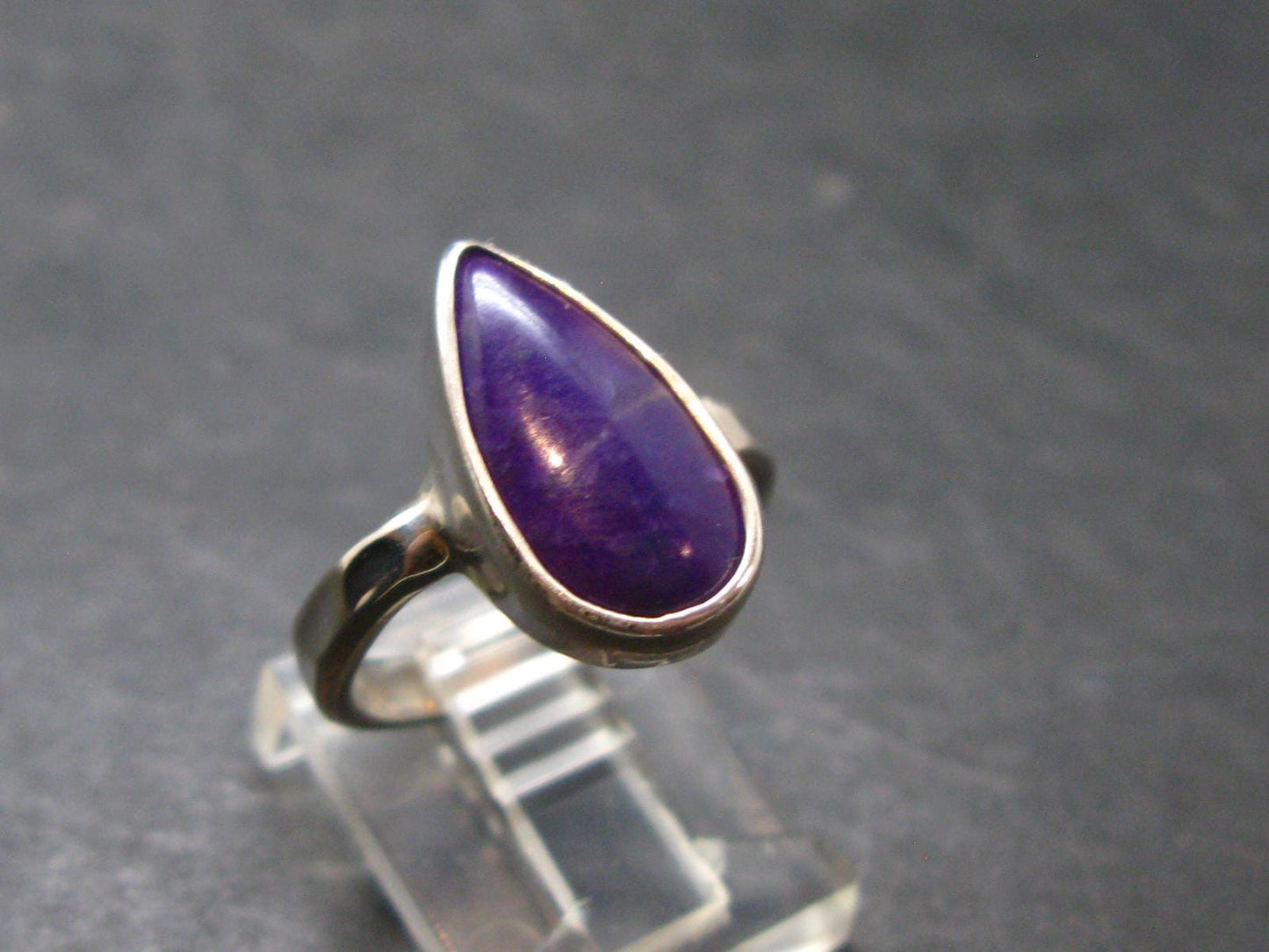 Sugilite Silver Ring From South Africa - 4.36 Grams - Size 6.25