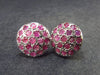 Ruby Faceted Stud Earrings In Sterling Silver - 4.50 Grams