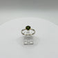 Stunning Sterling Silver Moldavite Ring – Trillion-Cut Gemstone - Size 8.5