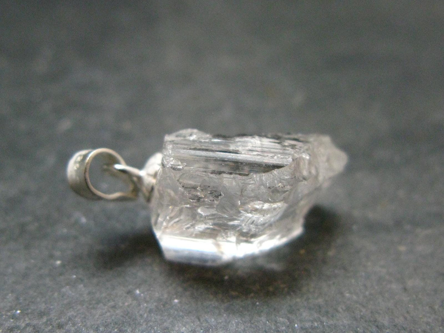 Nice Terminated Danburite Crystal Silver Pendant from Russia - 0.9" - 2.14 Grams