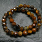 Tiger Eye Genuine Bracelet ~ 7 Inches ~ 4mm Round Facetted Beads