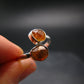 Spessartine Garnet Silver Ring From Tanzania - Size Adjustable - 2.47 Grams