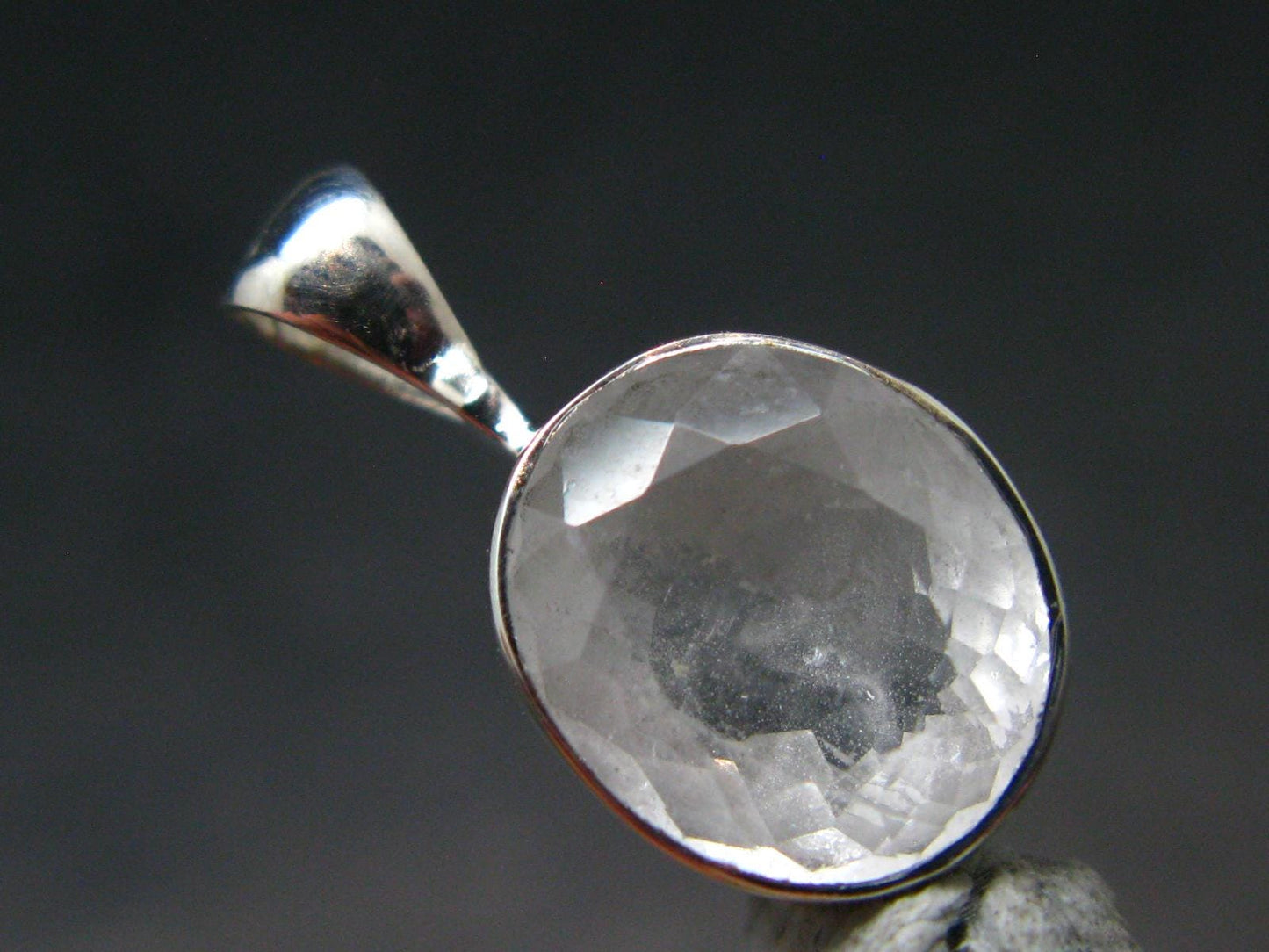 Gem Phenakite Phenacite Facetted Pendant from Russia - 1.79 Grams - 0.8"