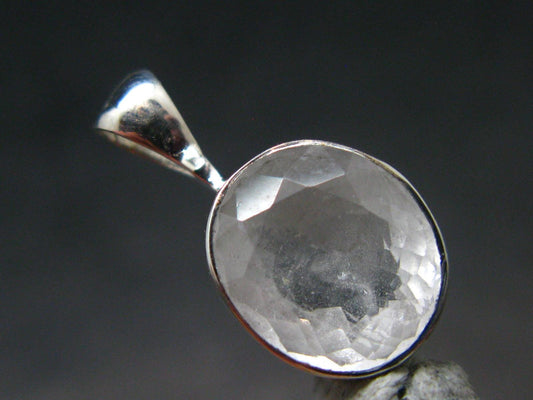 Gem Phenakite Phenacite Facetted Pendant from Russia - 1.79 Grams - 0.8"