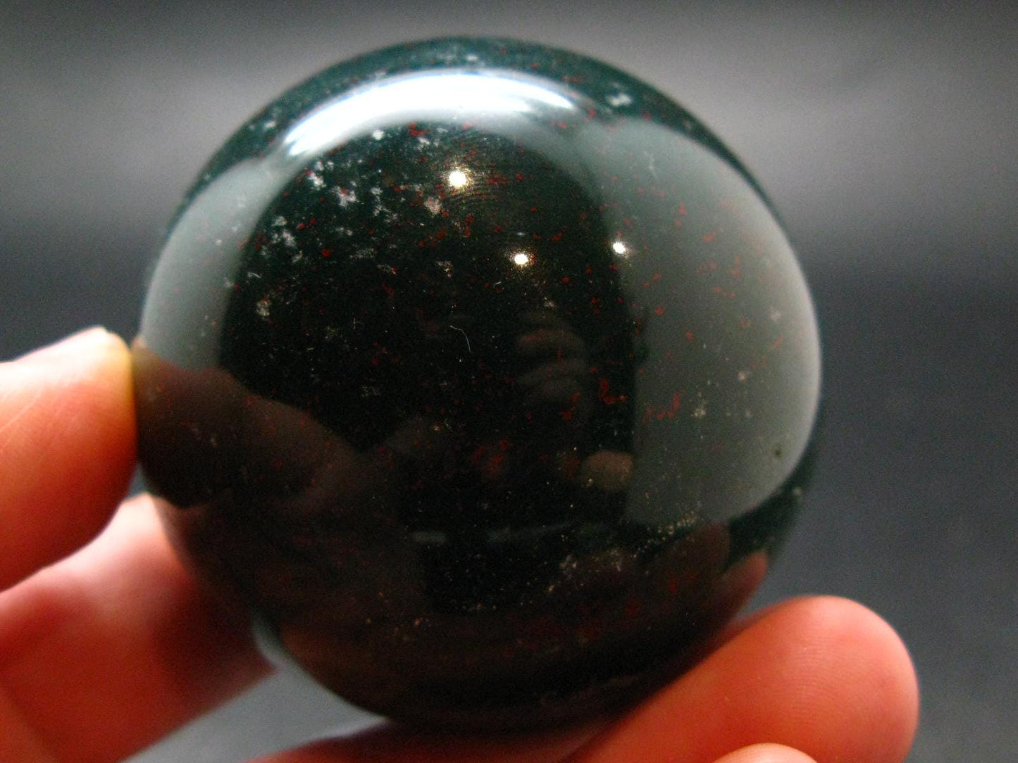 Bloodstone Sphere From India - 2.1" - 210.20 Grams