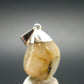 Rutilated Quartz Silver Pendant From Brazil - 1.1"