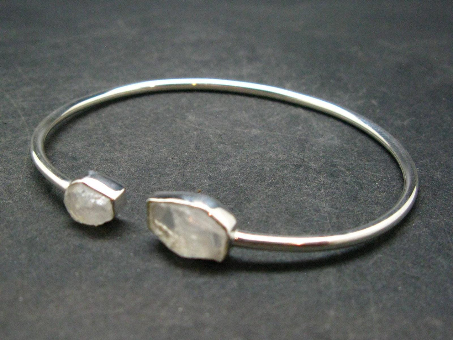Natural Moonstone Bracelet 925 Sterling Silver - Adjustable
