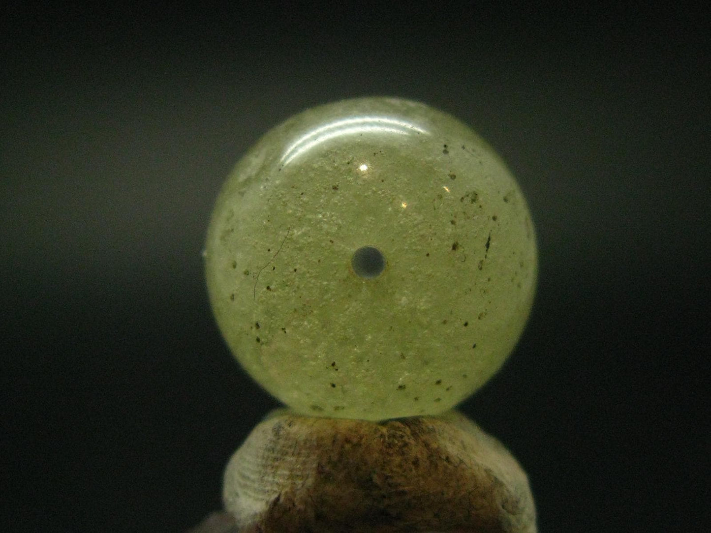 Libyan Tektite Glass Bead From Libya - 16 mm - 0.6"