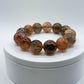 Rutilated Quartz Bracelet – Natural Gemstone Stretch Beaded Jewelry