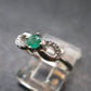 Emerald Crystal Silver Ring from Colombia - 1.69 Grams - Size 8