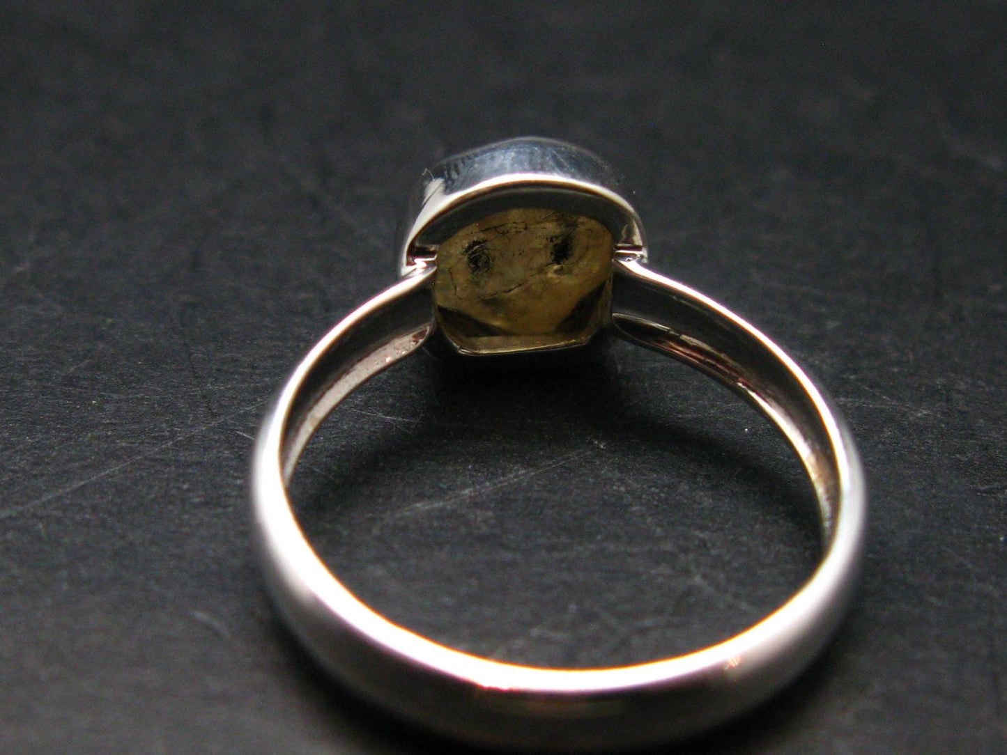 Rare Agni Gold Danburite Silver Ring From Tanzania - 1.96 Grams - size 6