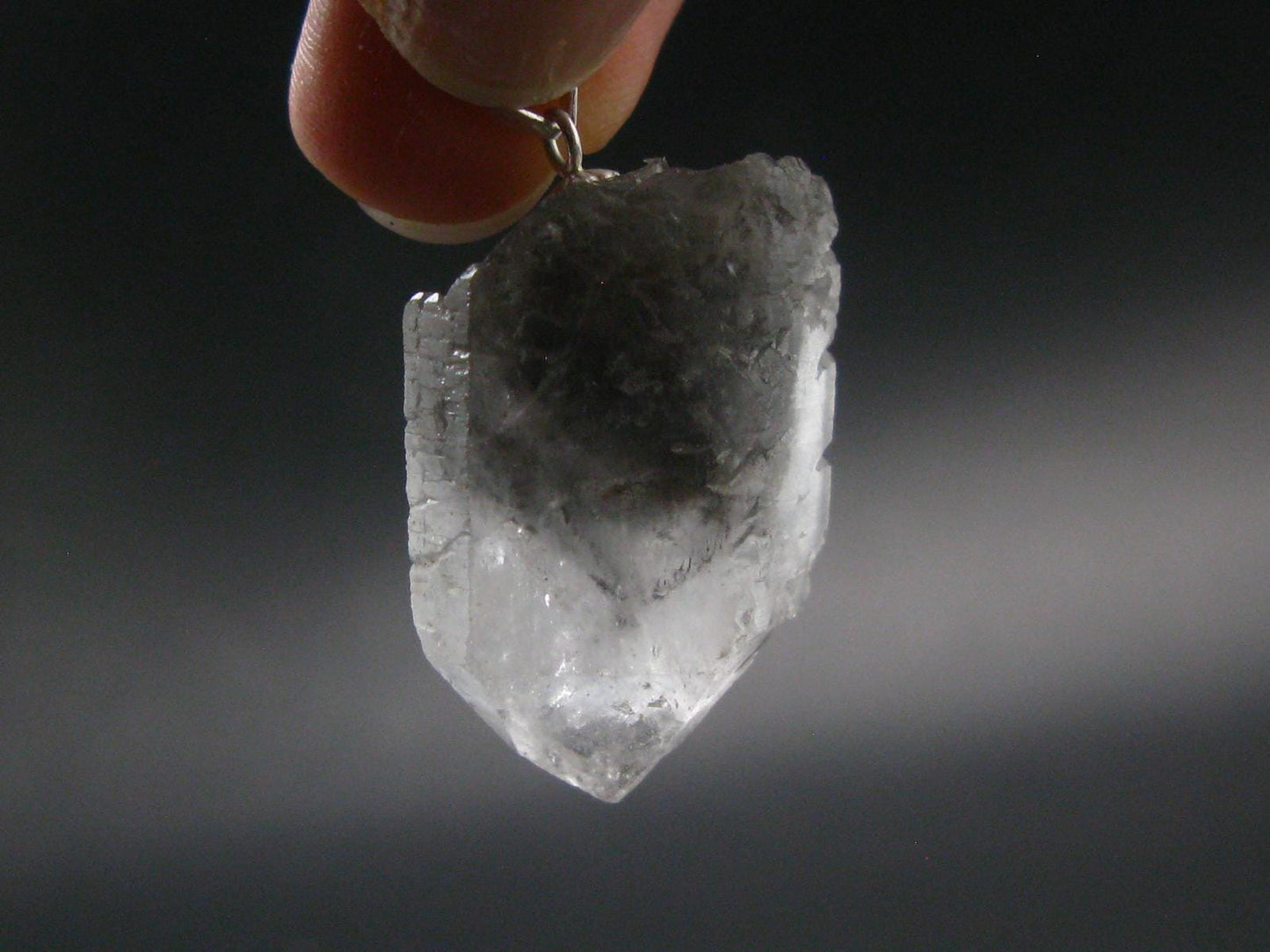 Nice Terminated Tibetan Black Quartz Pendant from Tibet - 1.3" - 11.0 Grams