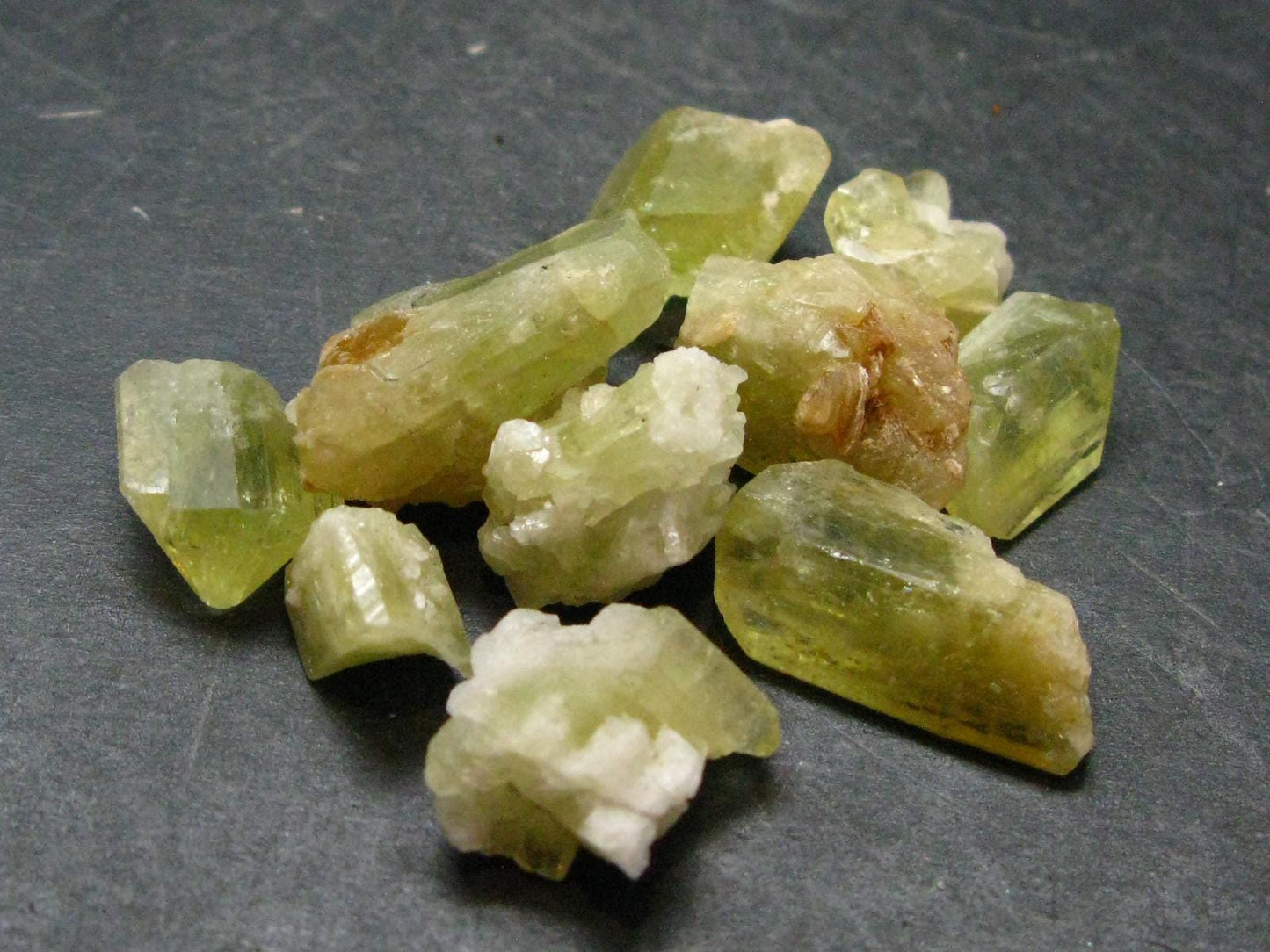 lot of 10 Brazilianite Crystals From Brazil - 22.92 Grams
