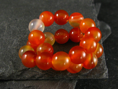 Carnelian Genuine Bracelet ~ 7 Inches ~ 8mm Round Beads