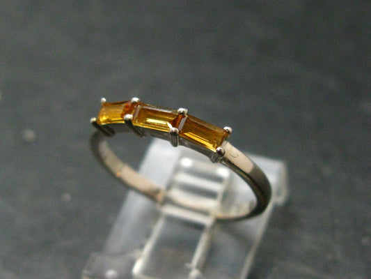 Citrine Sterling Silver Ring - Size 6 - 1.44 Grams
