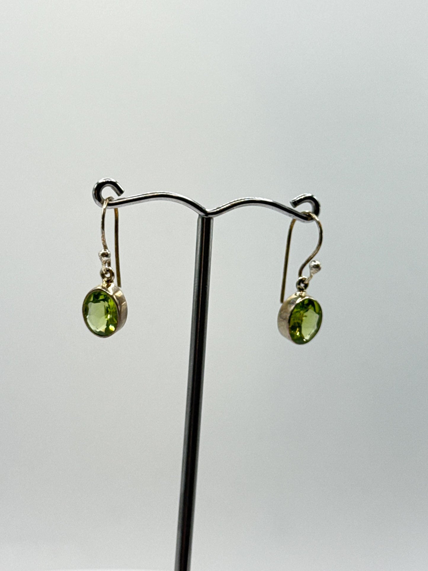 Peridot Sterling Silver Dangle Earrings | August Birthstone