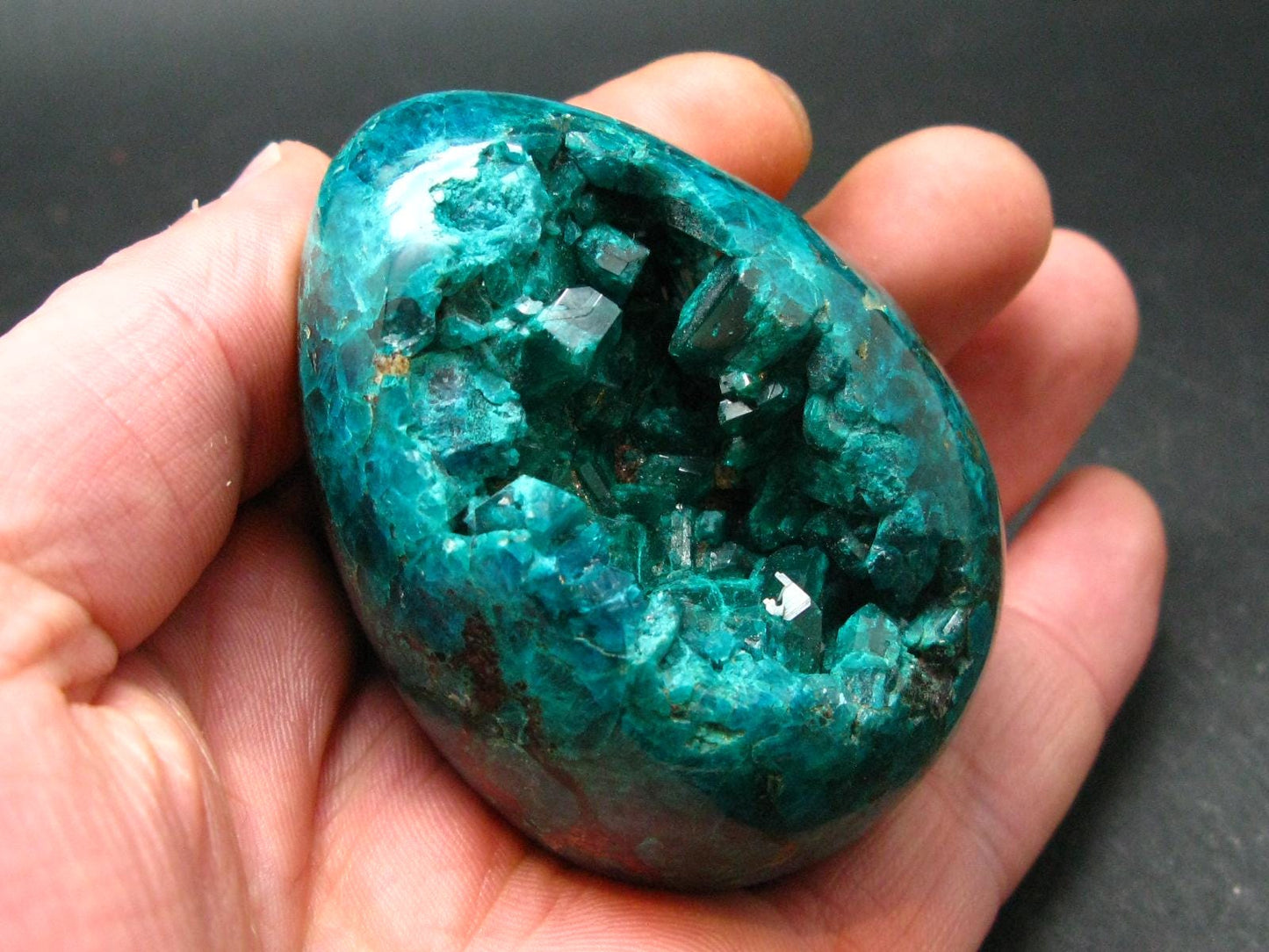 Very Rare Large Dioptase Egg From Congo - 2.7"