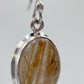 Golden Rutile Crystal Drop Earrings – Natural Gemstone Sterling Silver Dangle Jewelry