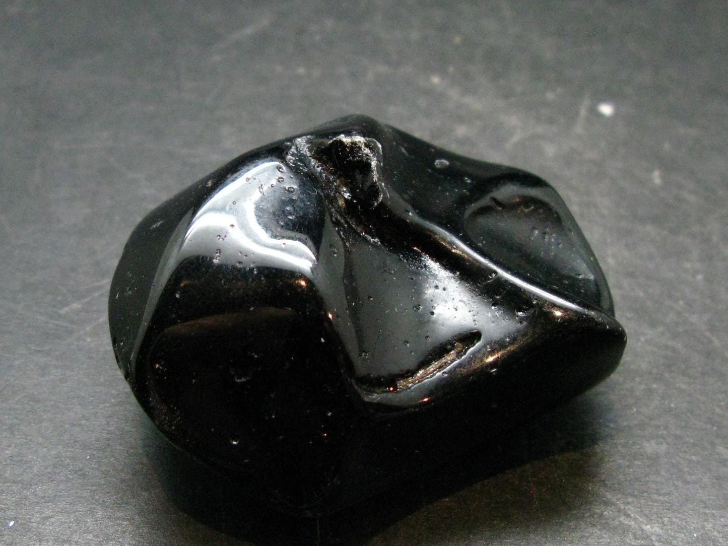 Rare Large Black Tibetan Tektite Tumbled Stone from Tibet - 1.9" - 59.74 Grams