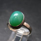 Natural Apple Green Chrysoprase 925 Sterling Silver Ring From Australia - 5.24 Grams - Size 9