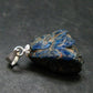 Rare Raw Blue Euclase Gem Crystal Silver Pendant from Zimbabwe - 0.9" - 2.05 Grams