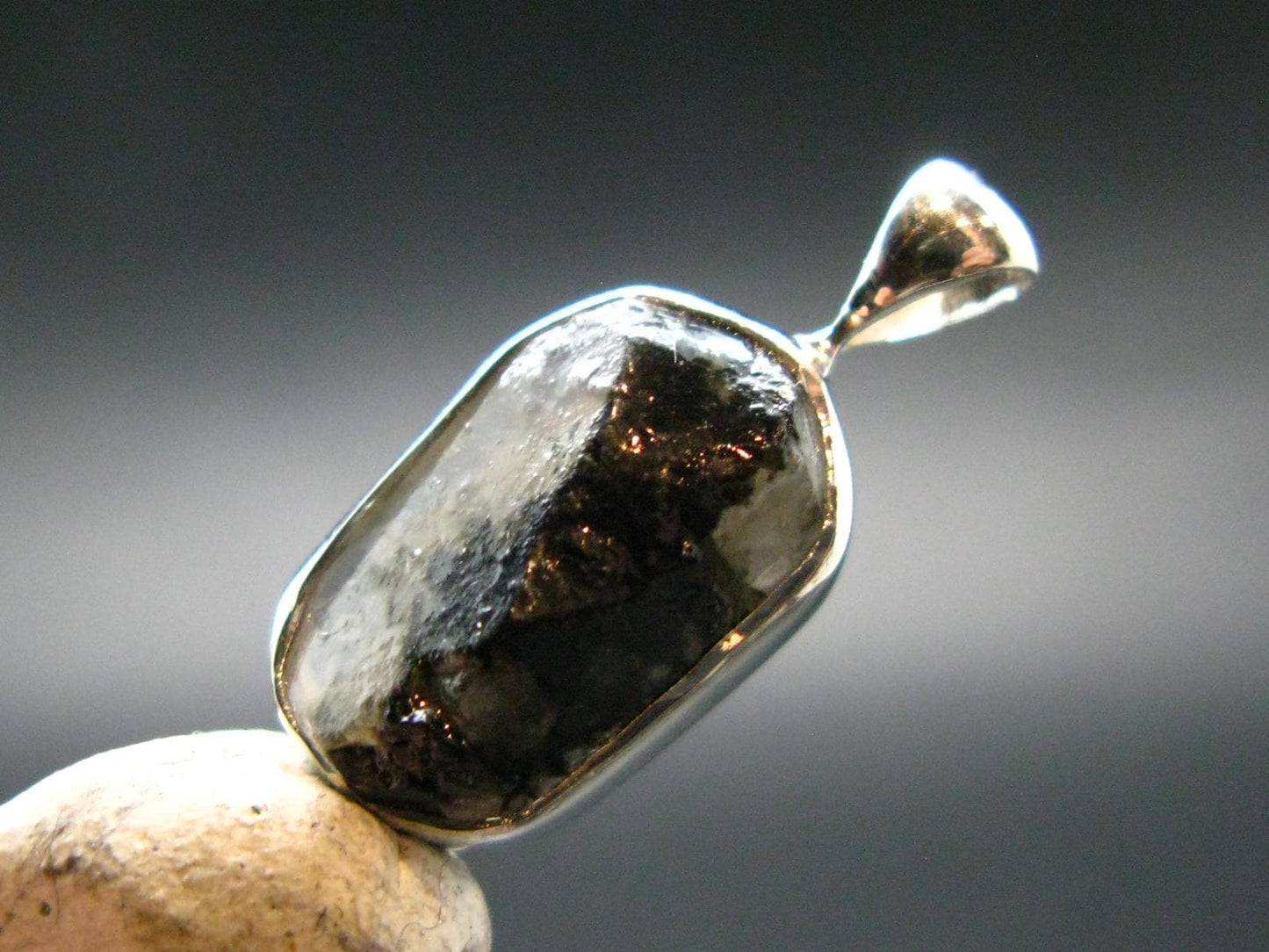 Phenakite Phenacite Crystal Silver Pendant From Brazil - 0.9" - 1.94 Grams