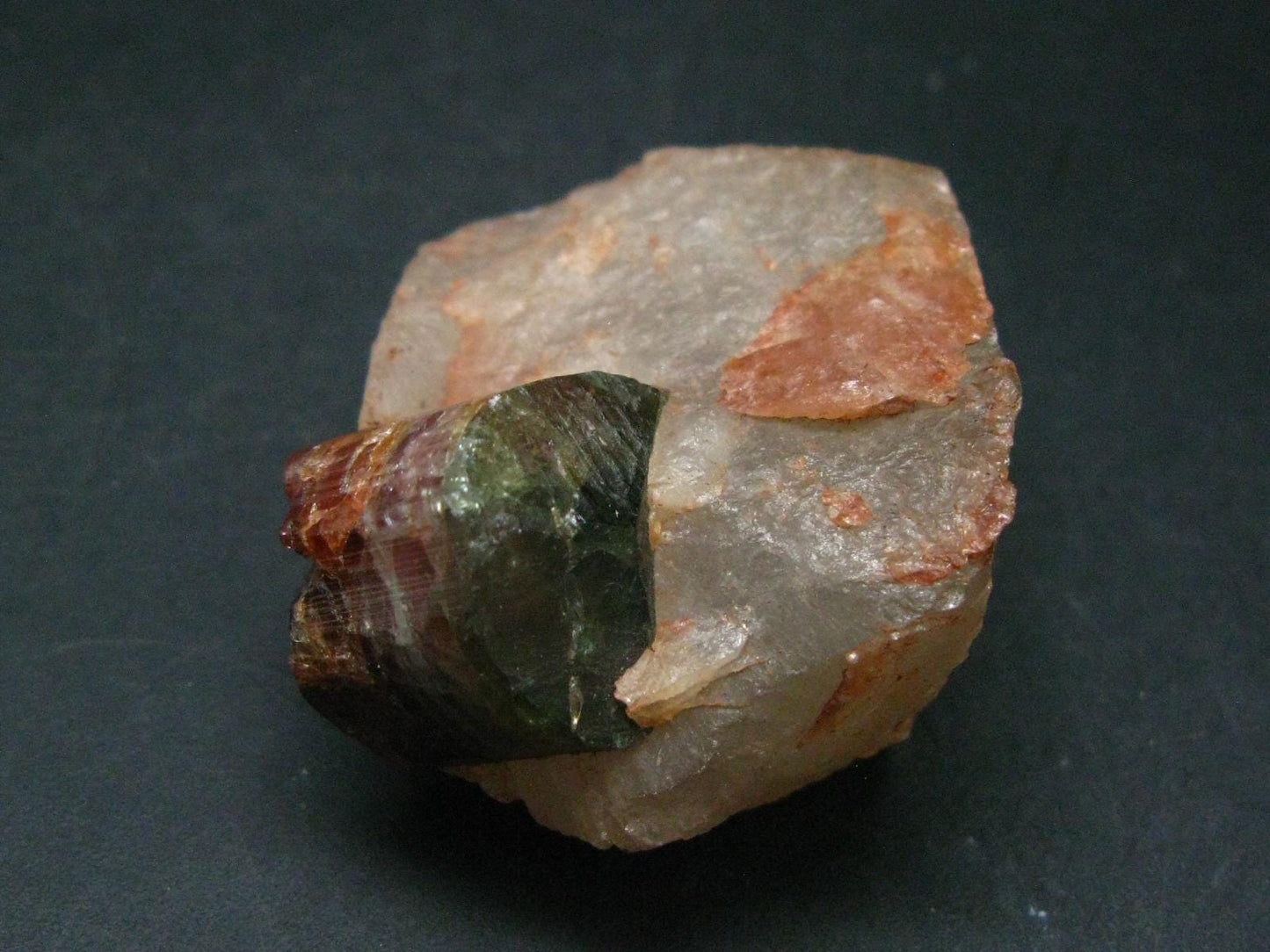 Watermelon Tourmaline in Quartz Cluster From Madagascar - 2.1" - 79.6 Grams