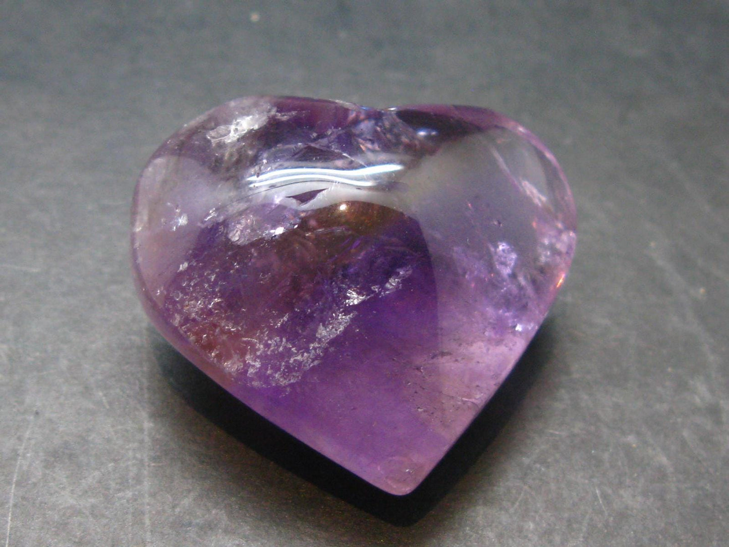Amazing Natural Amethyst Puffed Heart Shaped from Brazil - 1.2"