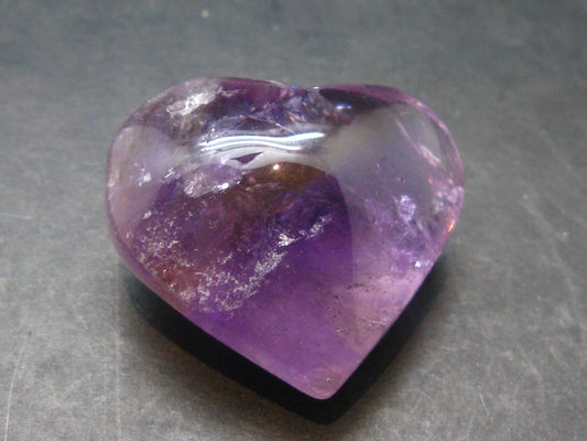 Amazing Natural Amethyst Puffed Heart Shaped from Brazil - 1.2"