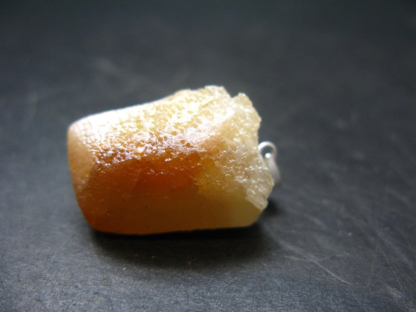 Wulfenite Crystal Silver Pendant From Arizona, USA - 1.1" - 17.15 Grams