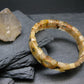 Rutilated Quartz (Rutile & Hematite) Genuine Bracelet ~ 7 Inches ~ 11mm Oval Beads