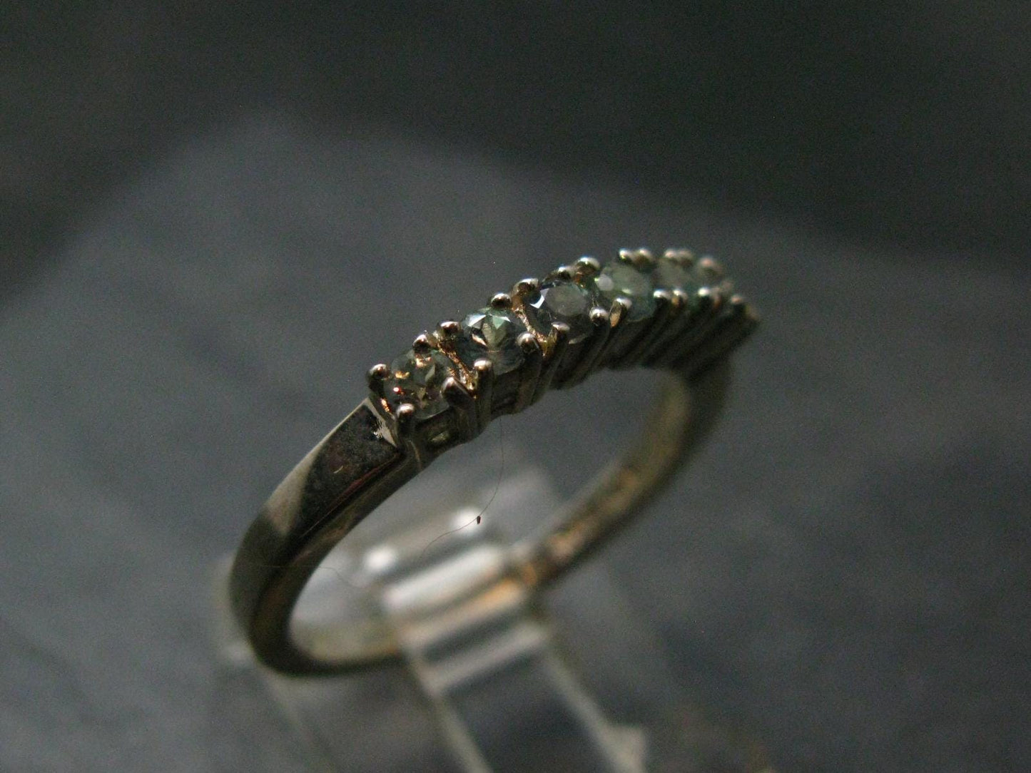 Genuine Alexandrite Gem Silver Ring From Russia - Size 7.5 - 2.92 Grams