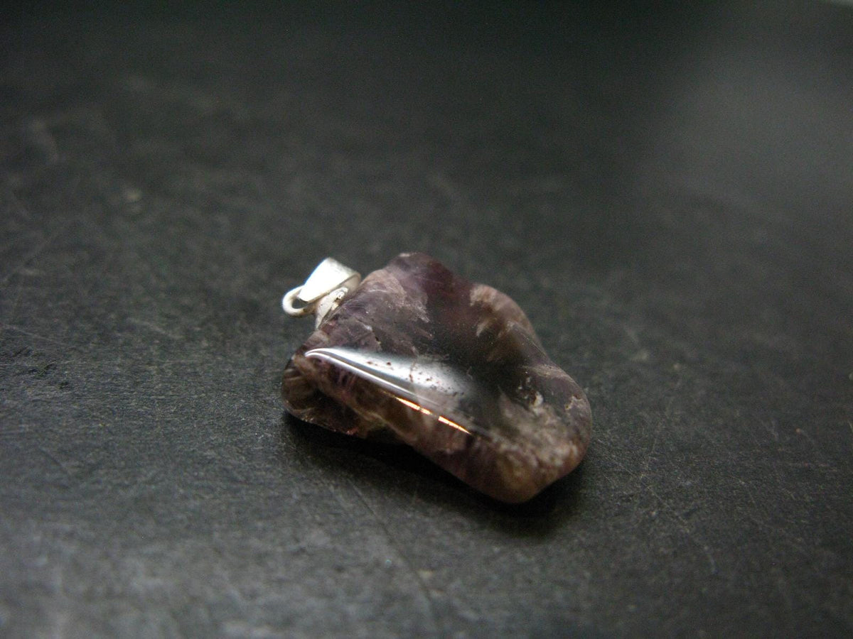 Cacoxenite Super 7 Silver Pendant From Brazil - 1.0" - 3.42 Grams