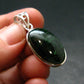 Extremely Rare Natural Maw Sit Sit Crystal Silver Pendant from Myanmar - 1.3" - 4.0 Grams