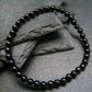 Whitby Jet Genuine Bracelet From UK ~ 7 Inches ~ 4mm Round Beads