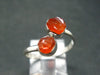 Fire Opal Silver Ring From Mexico - 2.09 Grams - Adjustable size