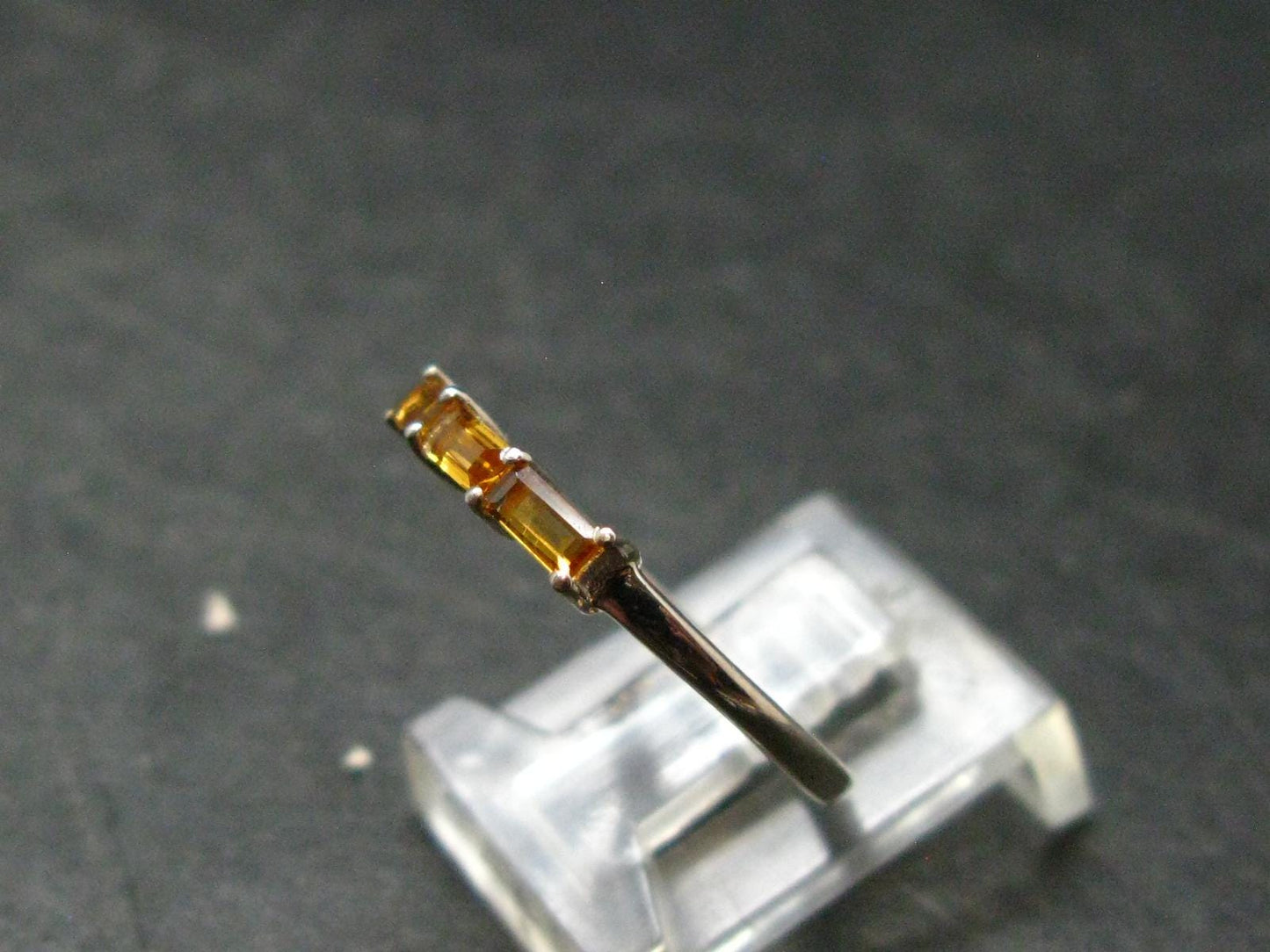 Citrine Sterling Silver Ring - Size 8 - 1.34 Grams